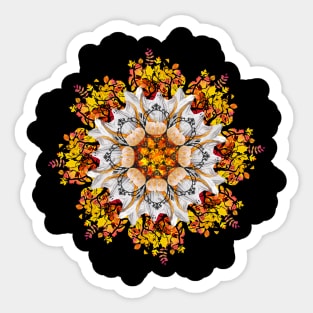 orange halloween mandala Sticker